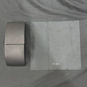 Prada Black Eyewear Case with Cloth